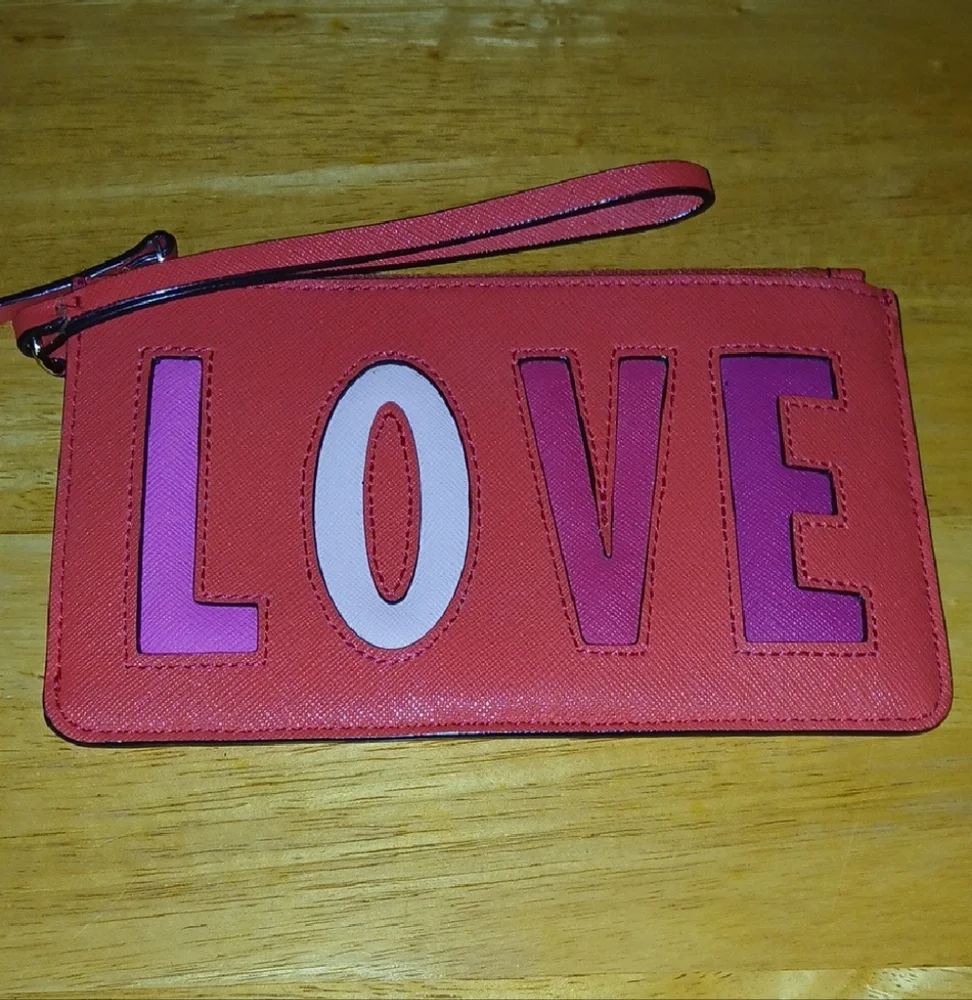 Kate Spade Pink and Purple Clutch Wristlet